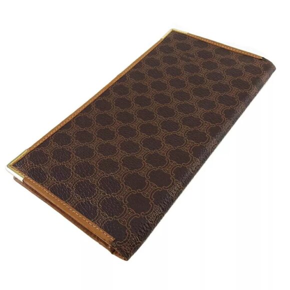 CELINE Long billing Macadam beige PVC x Leather Authentic USED - Picture 4 of 11